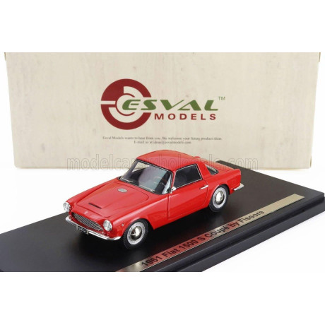 ESVAL MODEL FIAT 1500 S COUPE BY FISSORE 1961 - RED 1/43