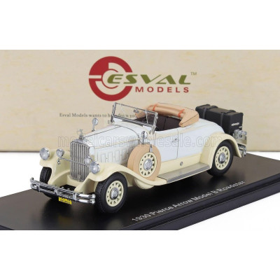 ESVAL MODEL PIERCE ARROW MODEL B ROADSTER OPEN 1930 - BEIGE WHITE 1/43