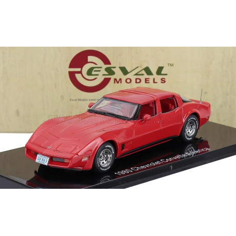 ESVAL MODEL CORVETTE AMERICA CLOSED ROOF 1980 - RED 1/43