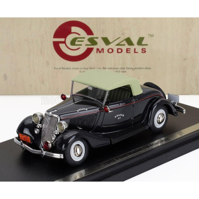 ESVAL MODEL FORD USA MODEL 18 ROADSTER POLICE 1933 - BLACK CREAM 1/43