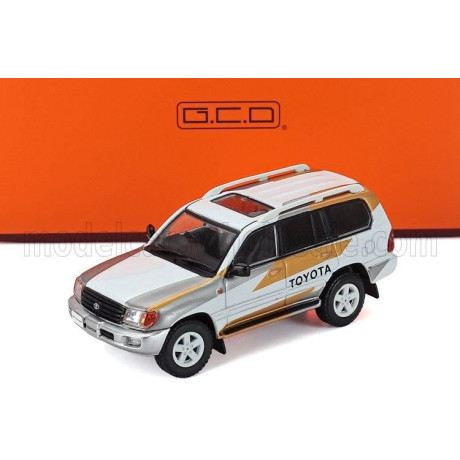 GCD MODELS TOYOTA LAND CRUISER 100 1997 - WHITE GOLD GREY 1/64