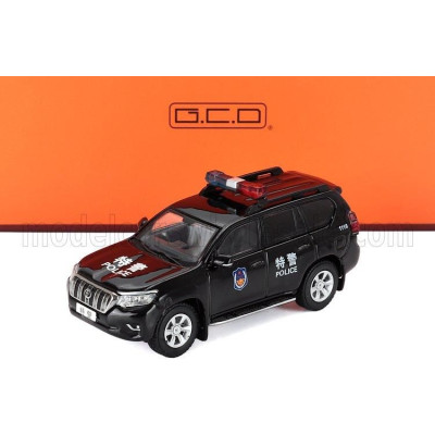 GCD MODELS TOYOTA LAND CRUISER PRADO 150 POLICE 2021 - BLACK 1/64