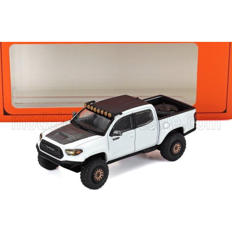 GCD MODELS TOYOTA TACOMA TRD PRO PICK-UP 2022 - WHITE BLACK 1/64