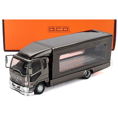 GCD MODELS MITSUBISHI FUSO FIGHTER (1024) TRUCK CAR TRANSPORTER 2-ASSI 2017 - GREY 1/64