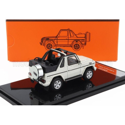 GCD MODELS MERCEDES BENZ G-CLASS CABRIOLET OPEN (W463) WITH ACCESSORIES 2003 - WHITE 1/64