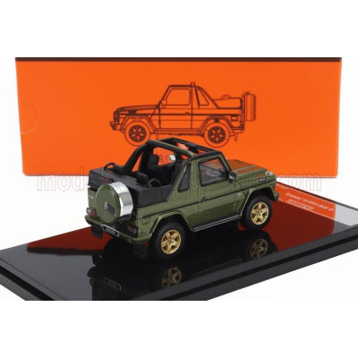 GCD MODELS MERCEDES BENZ G-CLASS CABRIOLET OPEN (W463) WITH ACCESSORIES 2003 - GREEN 1/64