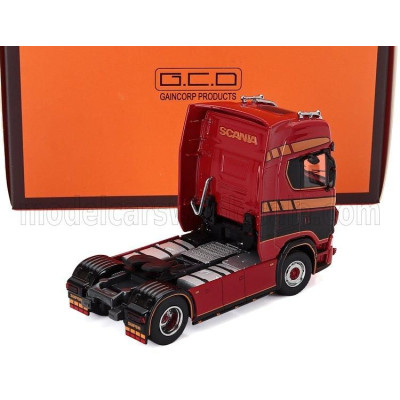 GCD MODELS SCANIA S730 V8 TRACTOR TRUCK 2-ASSI 2017 - RED 1/64