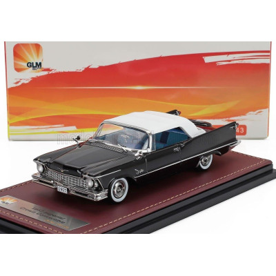 GLM MODELS IMPERIAL CROWN CABRIOLET (SINGLE HEADLIGHT) CLOSED 1957 - BLACK WHITE 1/43