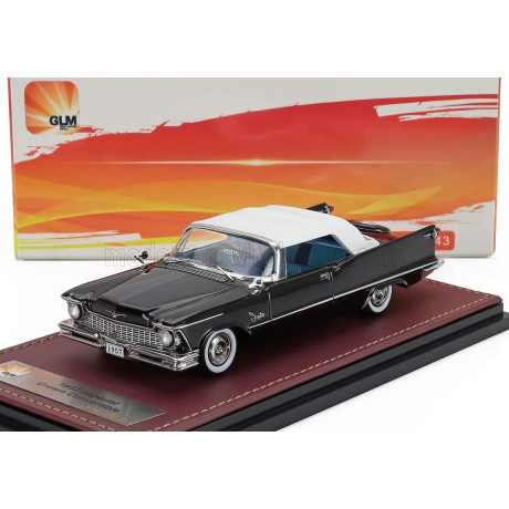 GLM MODELS IMPERIAL CROWN CABRIOLET (SINGLE HEADLIGHT) CLOSED 1957 - BLACK WHITE 1/43