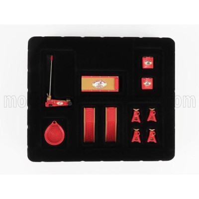 GMP ACCESSORIES SET OFFICINA GARAGE TOOL SET THE BUSTED KNUCKLE - RED GOLD 1/18