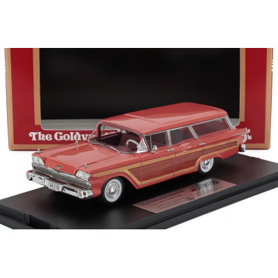 GOLDVARG FORD USA COUNTRY SQUIRE SW STATION WAGON 1959 - DARK PINK WOOD 1/43