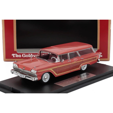 GOLDVARG FORD USA COUNTRY SQUIRE SW STATION WAGON 1959 - DARK PINK WOOD 1/43