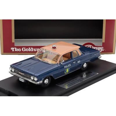 GOLDVARG CHEVROLET BISCAYNE NASSAU COUNTY POLICE 1961 - BLUE DARK PINK 1/43