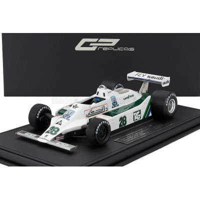 GP REPLICAS WILLIAMS F1  FW07 FORD N 28 WINNER BRITISH GP 1979 CLAY REGAZZONI - WHITE GREEN 1/18