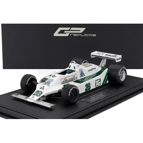 GP REPLICAS WILLIAMS F1  FW07 FORD N 28 WINNER BRITISH GP 1979 CLAY REGAZZONI - WHITE GREEN 1/18