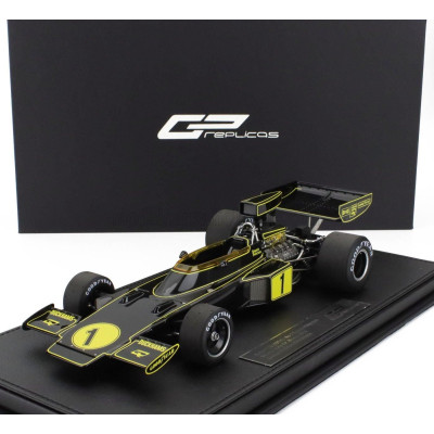 GP REPLICAS LOTUS F1  72E TEAM LOTUS JPS N 1 WINNER MONZA ITALY GP 1974 RONNIE PETERSON - BLACK GOLD 1/18