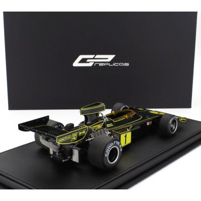 GP REPLICAS LOTUS F1  72E TEAM LOTUS JPS N 1 WINNER MONZA ITALY GP 1974 RONNIE PETERSON - BLACK GOLD 1/18