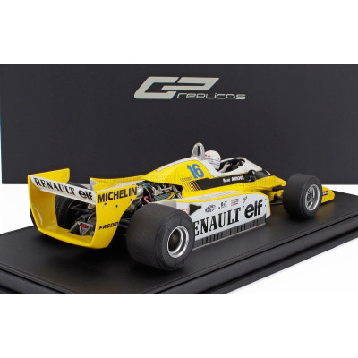 GP REPLICAS RENAULT F1 RS10 TEAM RENAULT ELF N 16 FASTEST LAP 3rd FRENCH GP (with pilot figure) 1979 RENE ARNOUX - CON VETRINA -