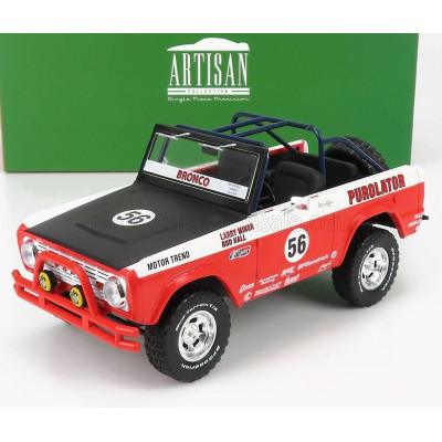 GREENLIGHT FORD USA BRONCO BAJA N 56 PUROLATOR TRIBUTE EDITION 1975 - RED WHITE BLACK 1/18