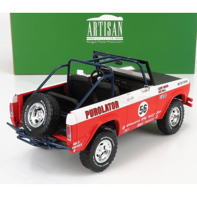 GREENLIGHT FORD USA BRONCO BAJA N 56 PUROLATOR TRIBUTE EDITION 1975 - RED WHITE BLACK 1/18