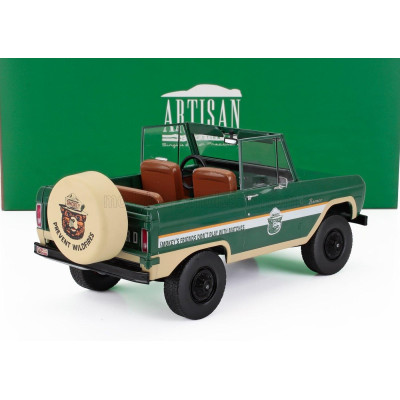 GREENLIGHT FORD USA BRONCO SMOKEY BEAR FOREST RANGER 1967 - GREEN CREAM 1/18