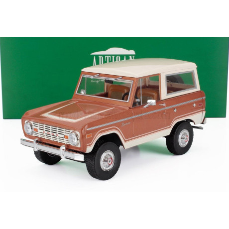 GREENLIGHT FORD USA BRONCO RANGER 1973 - COPPER WHITE 1/18