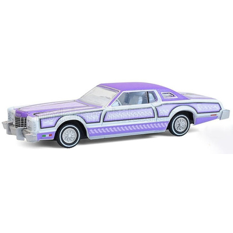 GREENLIGHT FORD USA THUNDERBIRD CUSTOM 1973 - LILLAC WHITE 1/64