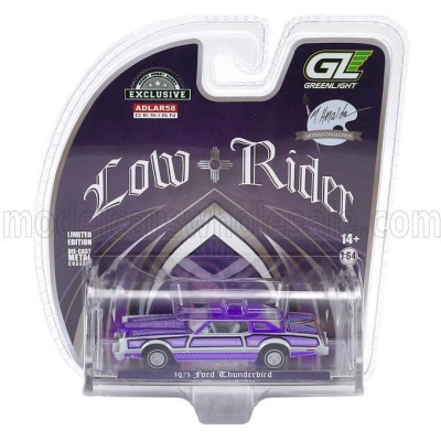 GREENLIGHT FORD USA THUNDERBIRD CUSTOM 1973 - LILLAC WHITE 1/64