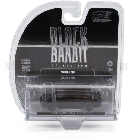 GREENLIGHT DODGE CHALLENGER R/T HEMI COUPE 2016 - SMOKEY AND THE BANDIT - BLACK GREY 1/64