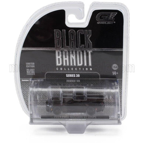 GREENLIGHT FORD USA MUSTANG 5650GT COUPE 2024 - SMOKEY AND THE BANDIT - BLACK GREY 1/64