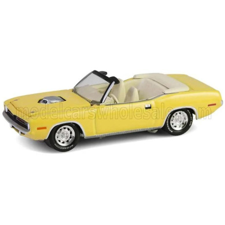 GREENLIGHT PLYMOUTH CUDA CABRIOLET OPEN 1970 - YELLOW 1/64