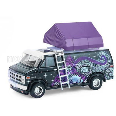 GREENLIGHT GMC VANDURA VAN CAMPING CAMPER 1978 - BLACK 1/64