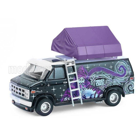 GREENLIGHT GMC VANDURA VAN CAMPING CAMPER 1978 - BLACK 1/64