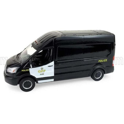 GREENLIGHT FORD ENGLAND TRANSIT VAN NTARIO POLICE 2015 - BLACK WHITE 1/64