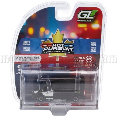 GREENLIGHT FORD ENGLAND TRANSIT VAN NTARIO POLICE 2015 - BLACK WHITE 1/64