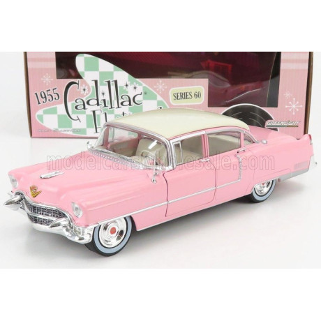 GREENLIGHT CADILLAC FLEETWOOD SERIES 60 1955 - PINK WHITE 1/24