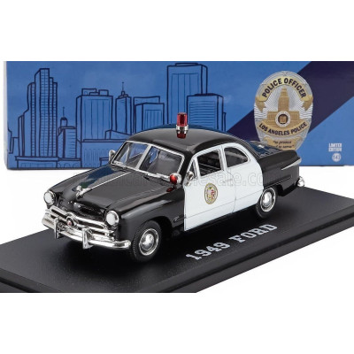 GREENLIGHT FORD USA 1949 LOS ANGELES POLICE 1949 - BLACK WHITE 1/43