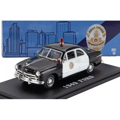 GREENLIGHT FORD USA 1949 LOS ANGELES POLICE 1949 - BLACK WHITE 1/43