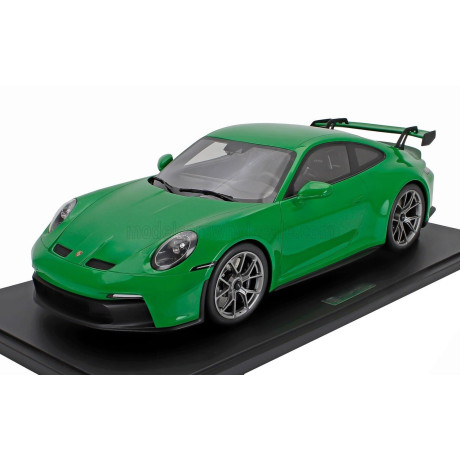 GT SPIRIT PORSCHE 911 992 GT3 COUPE 2022 - CON VETRINA - WITH SHOWCASE - GREEN 1/8