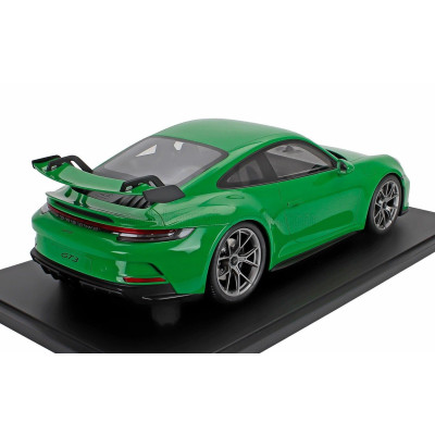 GT SPIRIT PORSCHE 911 992 GT3 COUPE 2022 - CON VETRINA - WITH SHOWCASE - GREEN 1/8