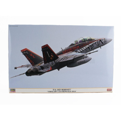 HASEGAWA GRUMMAN F/A-18D SUPER HORNET VFMA 224 BENGALS MILITARY AIRPLANE 1/48