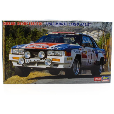 HASEGAWA NISSAN 240RS (BS110) TEAM NISSAN EUROPE (night version) N 12 RALLY CARLO 1983 TIMO SALONEN - SEPPO HARJANNE 1/24