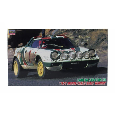 HASEGAWA LANCIA STRATOS HF ALITALIA (night version) N 1 WINNER RALLY MONTECARLO 1977 SANDRO MUNARI - SILVIO MAIGA 1/24