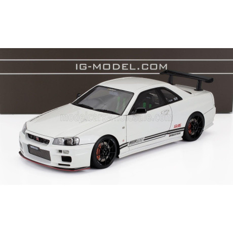 IGNITION MODEL NISSAN SKYLINE 34GT-R (BNR34) TOP SECRET 2019 - WHITE 1/18