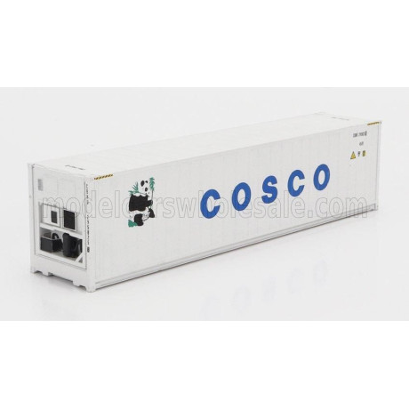 IGRA MODEL ACCESSORIES TRAILER FOR TRUCK - RIMORCHIO TRASPORTO CONTAINER FRIGO 40 COSCO - WHITE 1/87