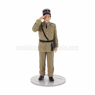 INFINITE STATUE FIGURES JEAN LEFEBVRE - LUCIEN FOUGASSE - LE GENDARME DE SAINT-TROPEZ - MILITARY GREEN 1/18
