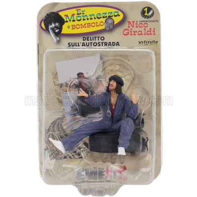 INFINITE STATUE FIGURES ER MONNEZZA - DELITTO SULL'AUTOSTRADA - NICO GIRALDI - BLUE 1/18