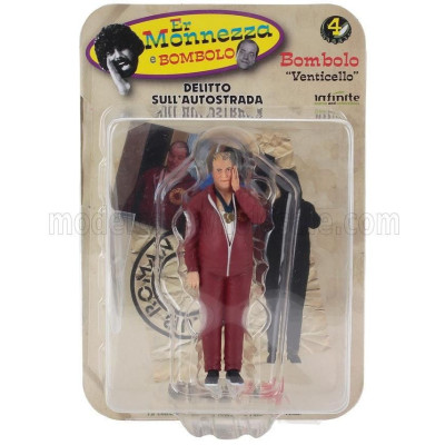 INFINITE STATUE FIGURES ER MONNEZZA E BOMBOLO - DELITTO SULL'AUTOSTRADA - BOMBOLO - RED 1/18