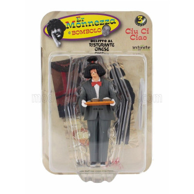 INFINITE STATUE FIGURES ER MONNEZZA E BOMBOLO - DELITTO AL RISTORANTE CINESE - CIU CI CIAO - GREY 1/18