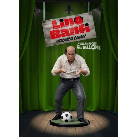 INFINITE STATUE FIGURES LINO BANFI - ORONZO CANA - L'ALLENATORE NEL PALLONE - WHITE GREY 1/10